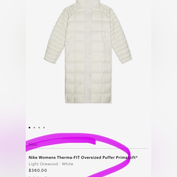 Nike Womens Therma-FIT Oversized Puffer PrimaLoft®
Jacket/Coat White | NEW❄️ - Picture 16 of 16
